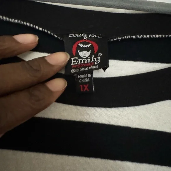 Dolls Kill, Emily The Strange graphic T-shirt dress. - Picture 2 of 2